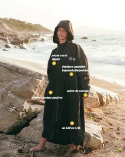 Poncho parka de surf et longe-côte DRY STOP S/M adulte unisexe MELLOW SEA ANFIBI