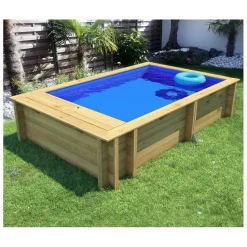 POOL'N BOX JUNIOR 3.70x2.40x0.70M - Piscine bois petit format sans permis avec coffre de rangement intégré