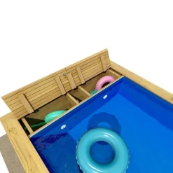 POOL'N BOX JUNIOR 3.70x2.40x0.70M - Piscine bois petit format sans permis avec coffre de rangement intégré