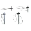 Porte pare-battage double repliable inox 150 mm