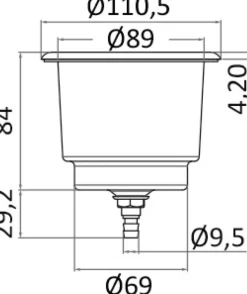 Porte-verre inox avec drainage - OSCULATI