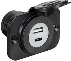 Prise double USB: USB A + USB C - Osculati