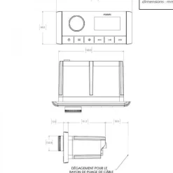 RA60 Lecteur Stereo Radio Marine IPX7 - Bluetooth-FUSION