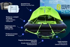 RADEAU DE SURVIE HAUTURIER - 4 PLACES - HERO - OCEAN SAFETY