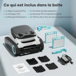 ROBOT DE PISCINE SANS FIL N1 MAX AIPER