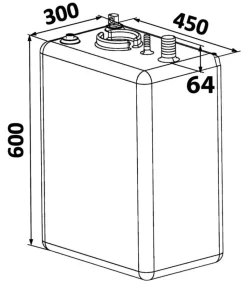 Réservoir carburant essence en polyéthylène réticulé - Osculati