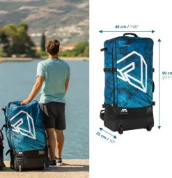 Sac à dos avec roulettes pour paddle/kayak PREMIUM WHEELY 90 L AQUA MARINA