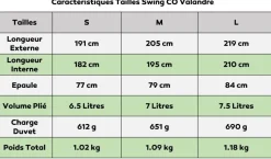 SAC DE COUCHAGE SWING CO 650 GREY/PURPLE MEDIUM - VALANDRE