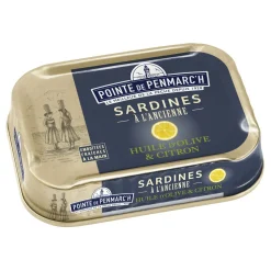 SARDINES HUILE OLIVE CITRON 115G