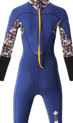 Shorty longe-côte manches longues 2/2 mm femme OPTIMIZER FFT navy/mineral orange OCEAN STEP