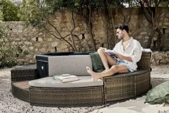 Spa portable à structure semi rigide netspa octopus 4/6 places + mobilier