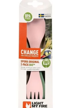 Spork Original - 2-pack - sandygreen/dustypink LIGHT MY FIRE