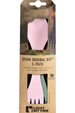 Spork Original - 2-pack - sandygreen/dustypink LIGHT MY FIRE