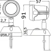 Spot articulé blanc HI-POWER LED 12/24 V
