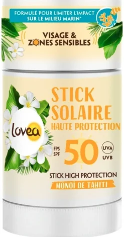 STICK SOLAIRE FPS 50 HP VISAGE ET ZONE SENSIBLE LOVEA