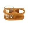 Support 2 verres. diamètre 77 mm - bambou
