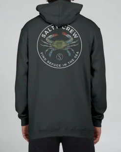 SWEAT A CAPUCHE BLUE CRABBER CHARCOAL SALTY CREW