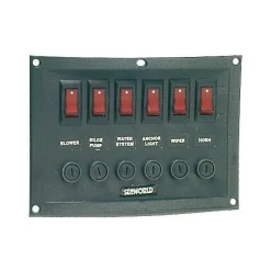 Tableau électrique horizontal 6 interrupteurs