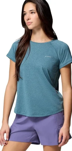 Tee shirt de randonnée Femme BOGATA BAY SS TEE EVERBLUE COLUMBIA
