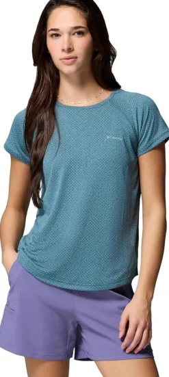 Tee shirt de randonnée Femme BOGATA BAY SS TEE EVERBLUE COLUMBIA