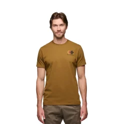 Tee shirt d'escalade Homme M FADED SS TEE Dark Curry BLACK DIAMOND