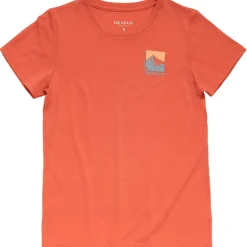 Tee shirt Merinos femme CLASSIC "SUMMIT" TEE WMN CORAL DEVOLD