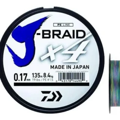 TRESSE DAIWA J-BRAID X4 300M MULTICOLORE