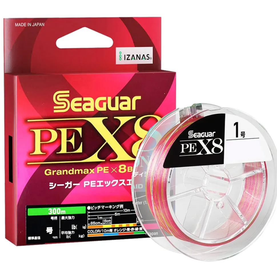 TRESSE PEX8 MULTICOLORE 300MM | SEAGUAR
