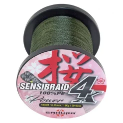 TRESSE SAKURA SENSIBRAID 4X 1000M D50 132LB VERT