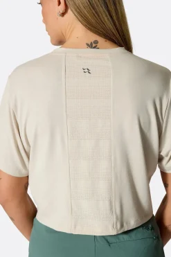 T-Shirt de randonnée Femme Rivelin Crop Tee Wmns Pebble - RAB