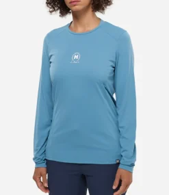 T-Shirt manche longue de randonnée Femme SENECA TS LS UV W - CORONET BLUE - MILLET