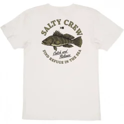T-SHIRT MANCHES COURTES SALTY CREW BASS STAMP PREMIUM SS TEE HOMME COULEUR WHITE | SALTY CREW