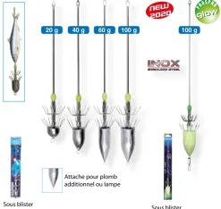 TURLUTTE FLASHMER AIGUILLE PLOMBÉE 100G