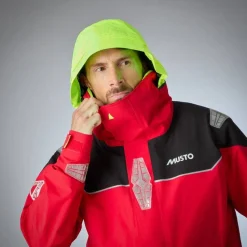 Veste de quart hauturière homme BR3 PERTEX® OFFSHORE rouge MUSTO