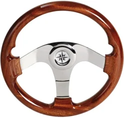 Volant acajou branches+moyeu en inox 350 mm - Osculati