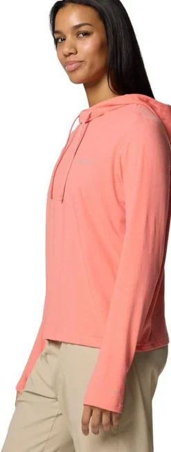 W SUN TREK LS HOODIE ALPENGLOW | COLUMBIA