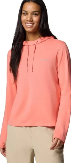 W SUN TREK LS HOODIE ALPENGLOW | COLUMBIA